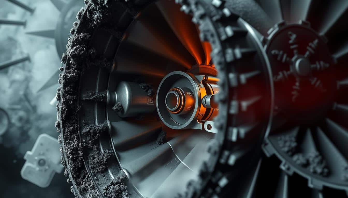 A Cross Sectional View Of A Gas Turbine Engine 039 S Combustion Chamber Highlighting The Heat Transfer Efficiency Degradation Due To Fouling A Cross Sectional View Of A Gas Turbine Engine 039 S Combustion Chamber Highlighting The Heat Transfer Efficiency Degradation Due To Fouling