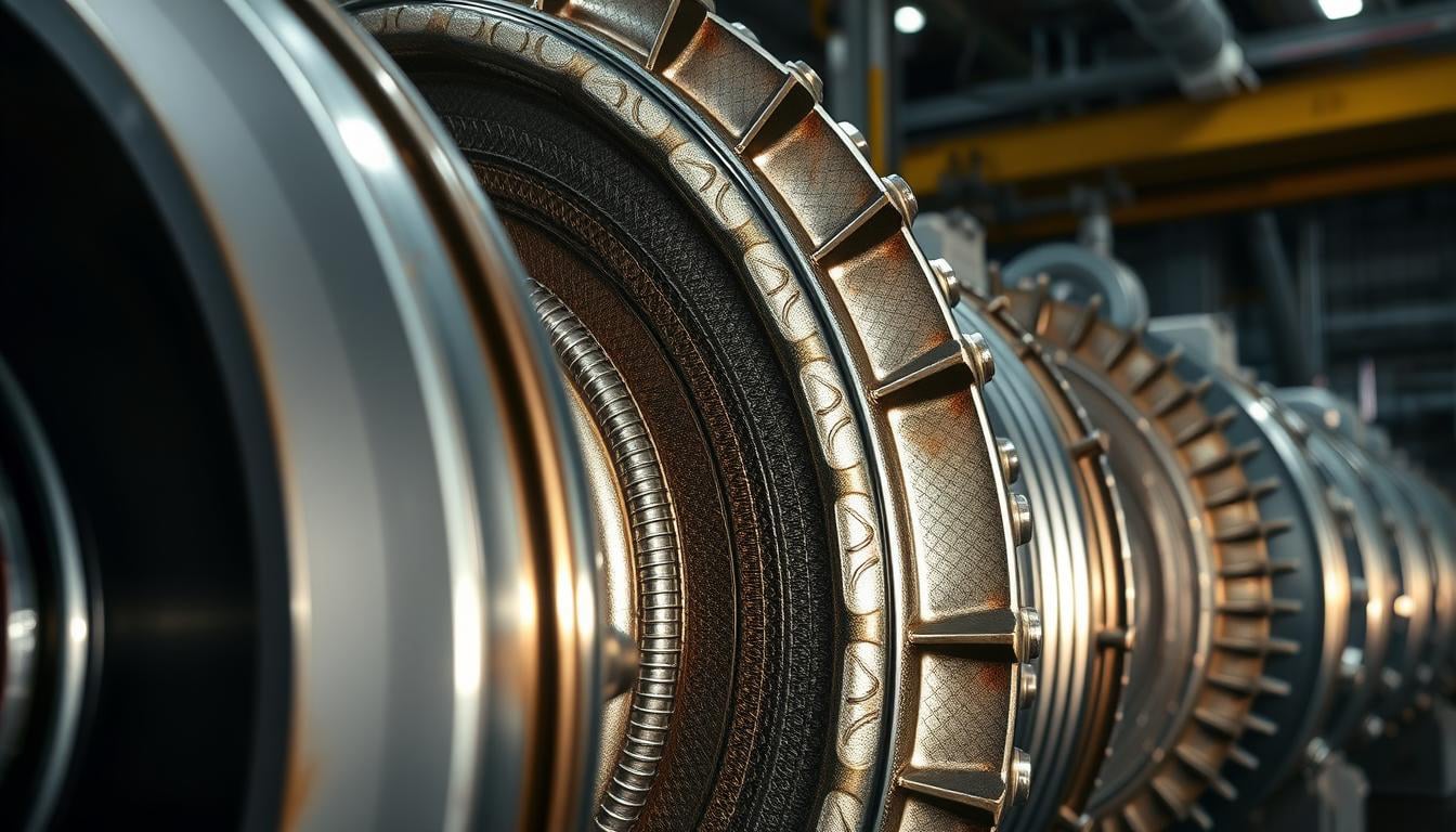 Close Up View Of Turbine Hot Section Components Close Up View Of Turbine Hot Section Components