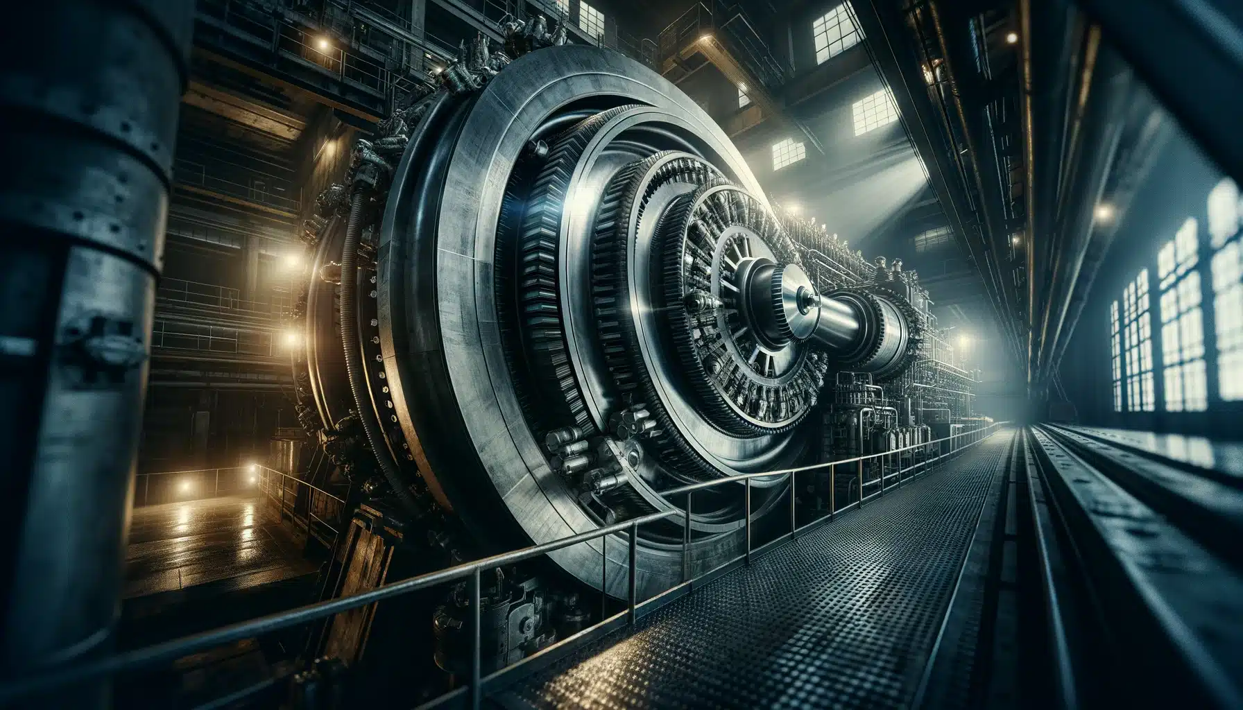 Steam Turbine At A Power Plant Steam Turbine At A Power Plant