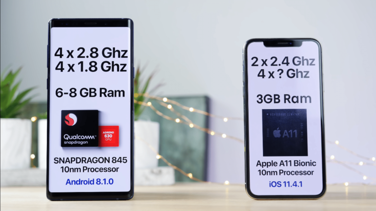 iphone x vs note 9 speed test