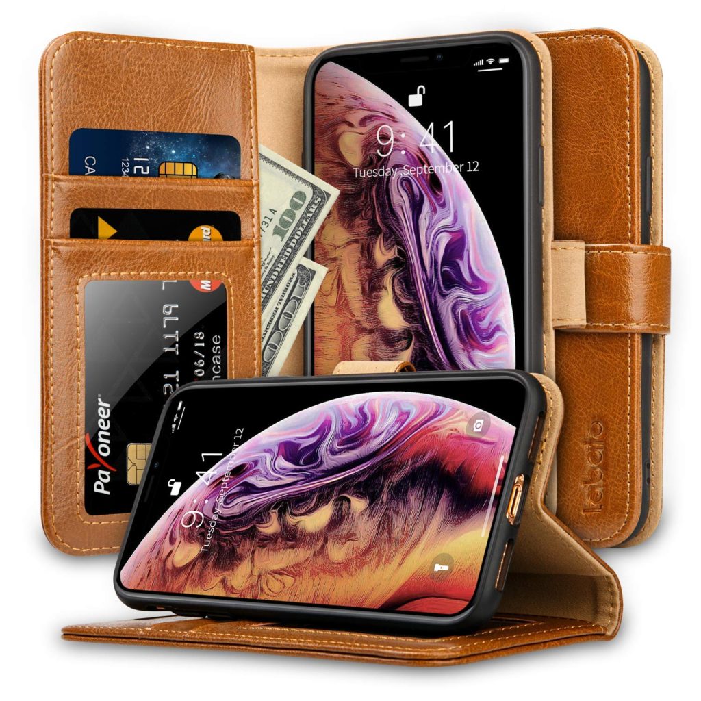 Labato leather folio case for iPhone Xs max