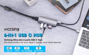 VicTsing USB C Hub, 6-in-1 Type C Hub Adapter