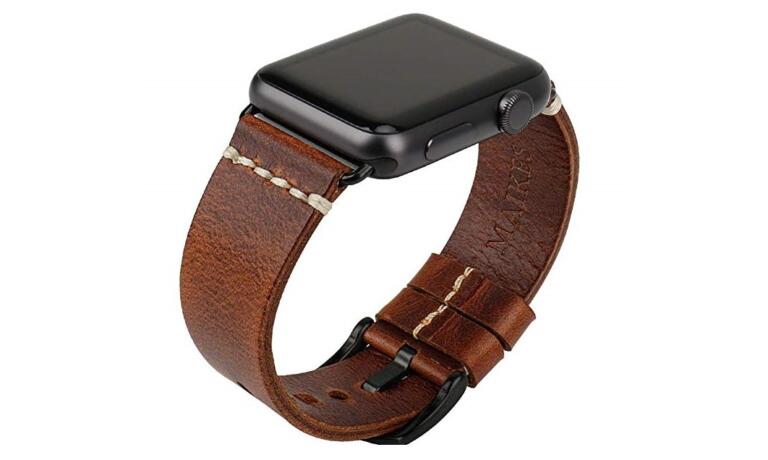 MAIKES Leather Apple Watch Band