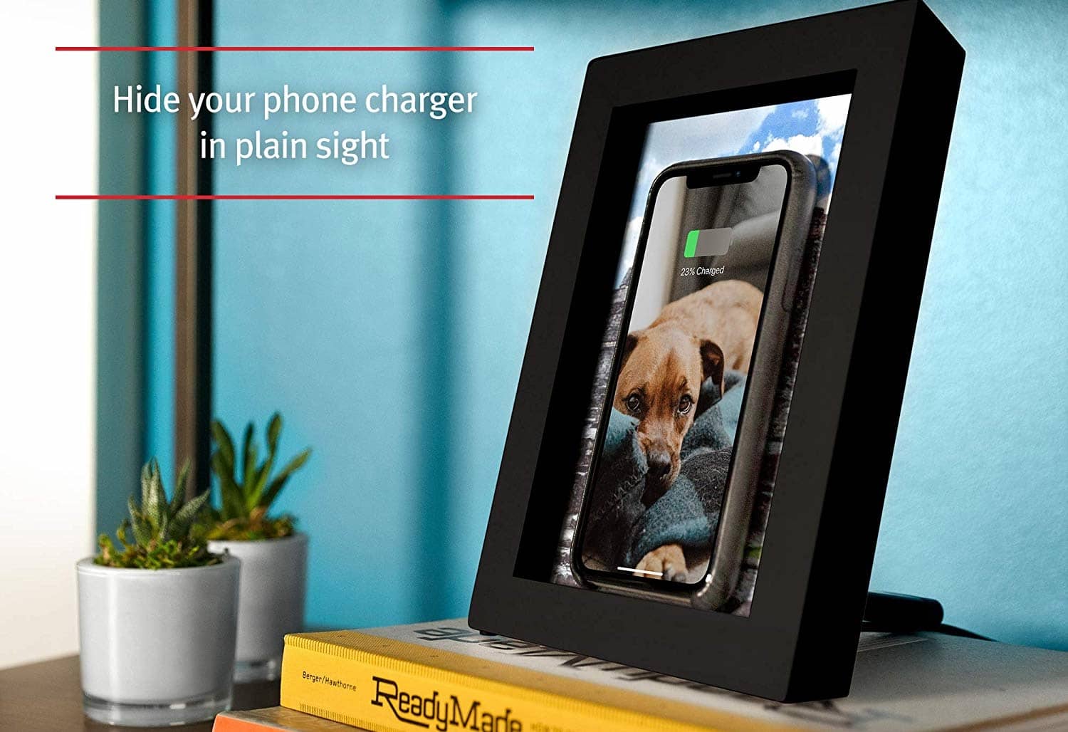 Twelve South PowerPic Picture Frame Stand with Integrated 10W Qi Charger for iPhone