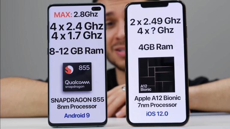 iPhone Xs Max Vs Samsung Galaxy S10 Plus speed test video