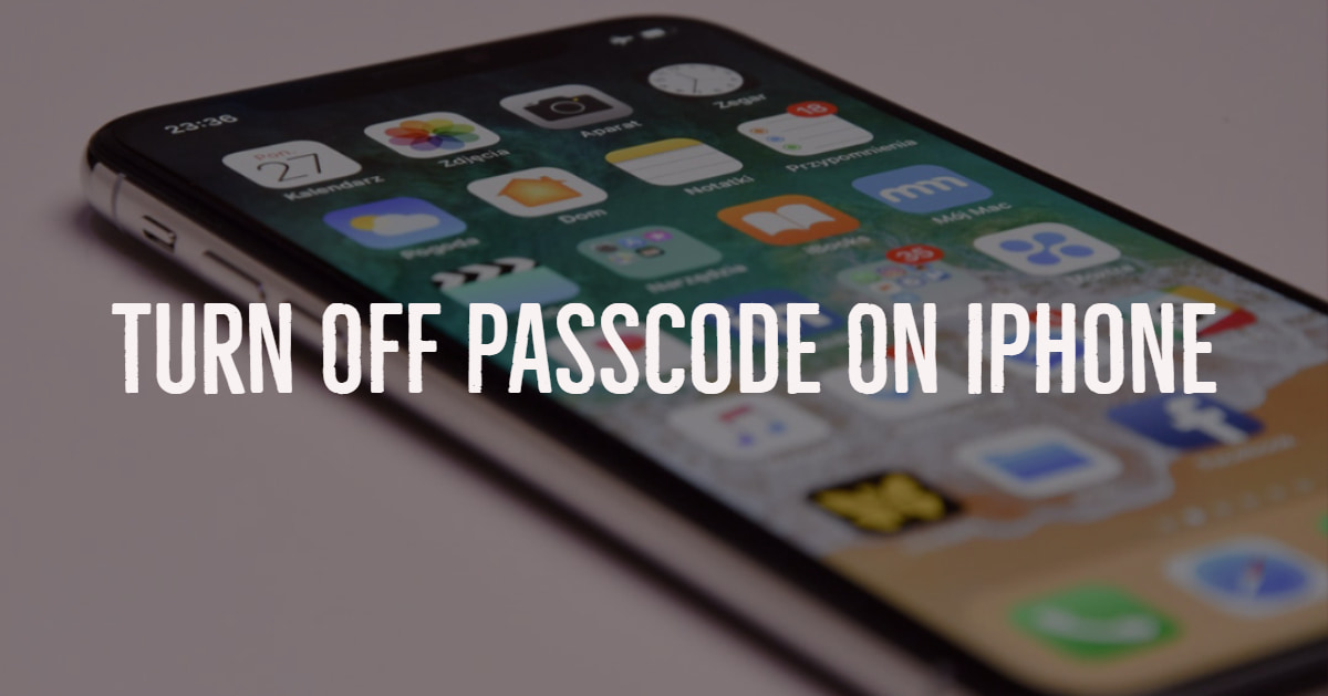 Disable passcode on iPhone and iPad