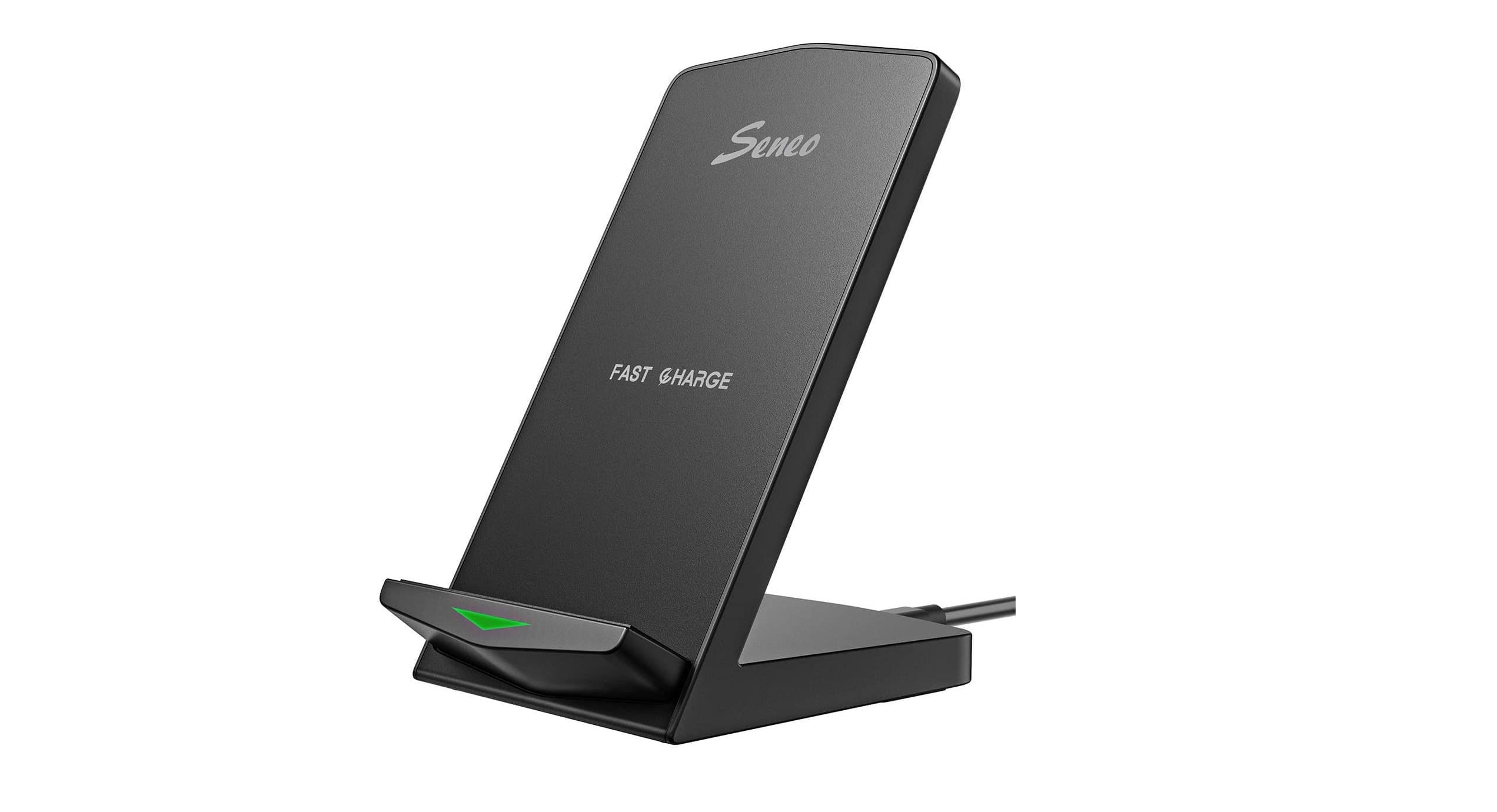 Wireless Charger, Seneo WaveStand 153 Qi-Certified 10W Fast Wireless Charger-min
