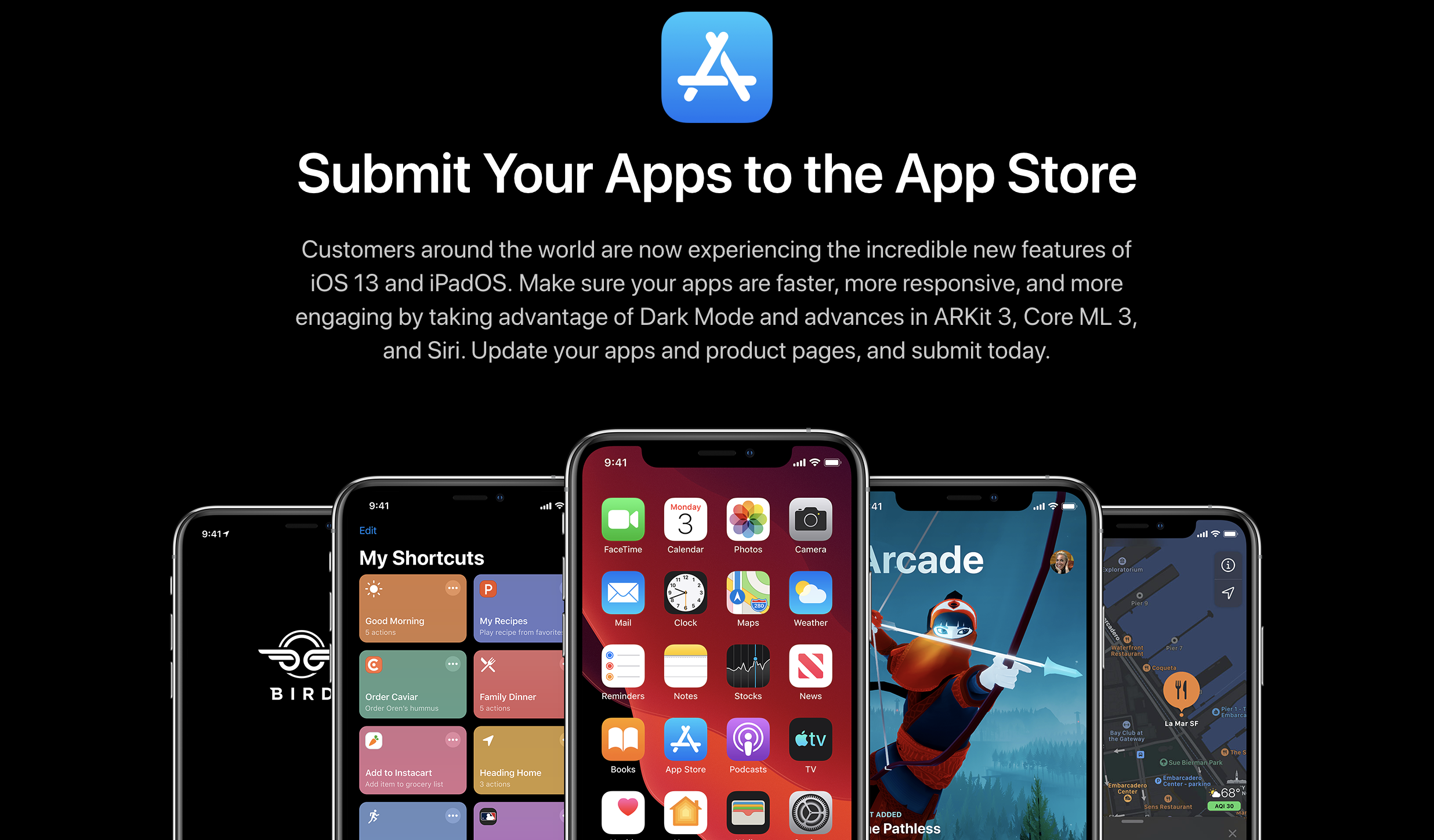 Developers must build apps using the iOS 13 SDK . If not, won't be accepted